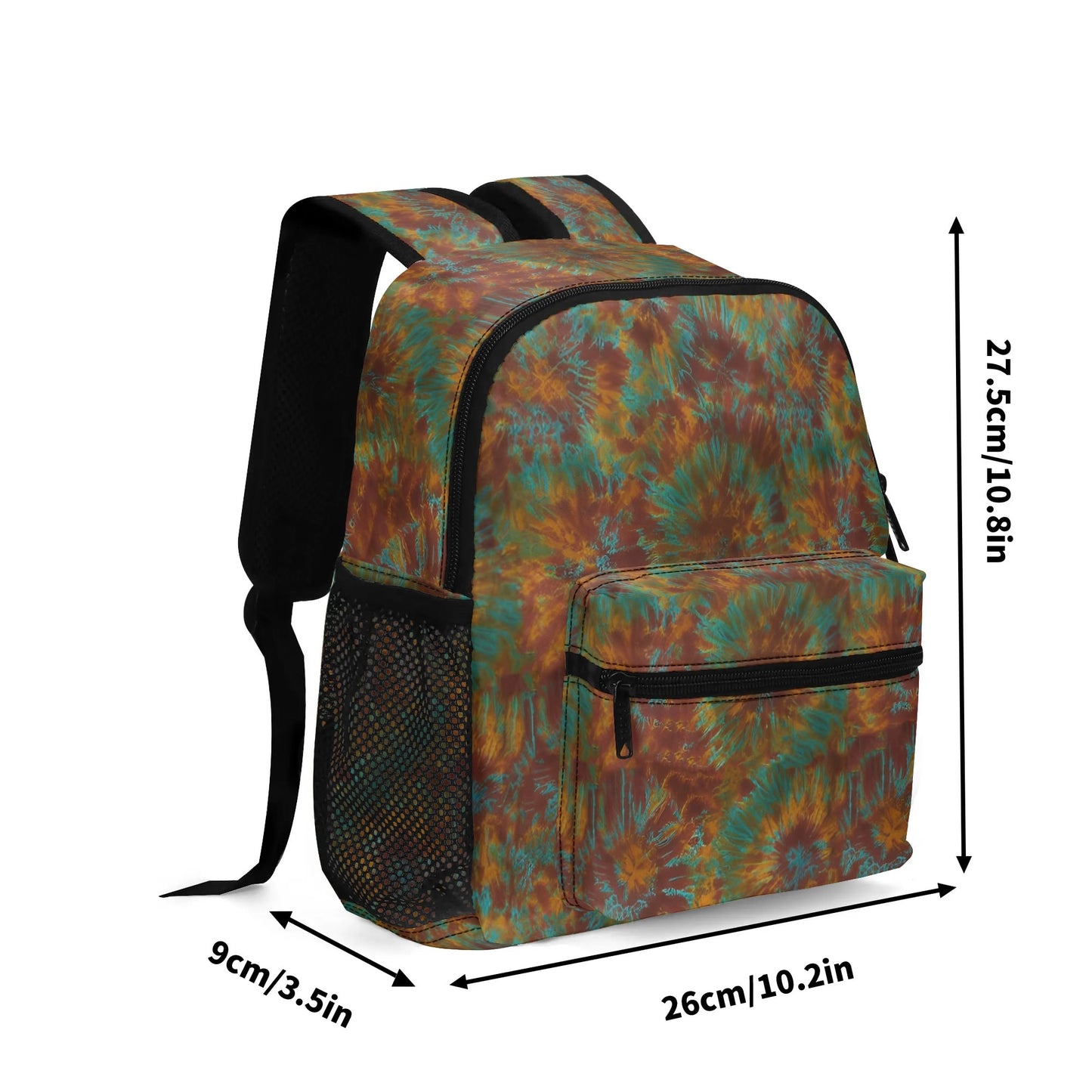 Vampire Art Retro Sixties Tie Dye Forest 11 Inch Backpack