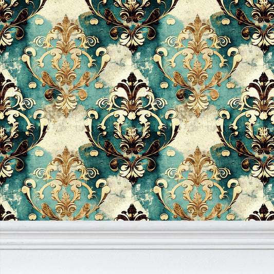 Vampire Art Grunge Decadent Instant Vintage Versailles Repeat Pattern Wallpaper