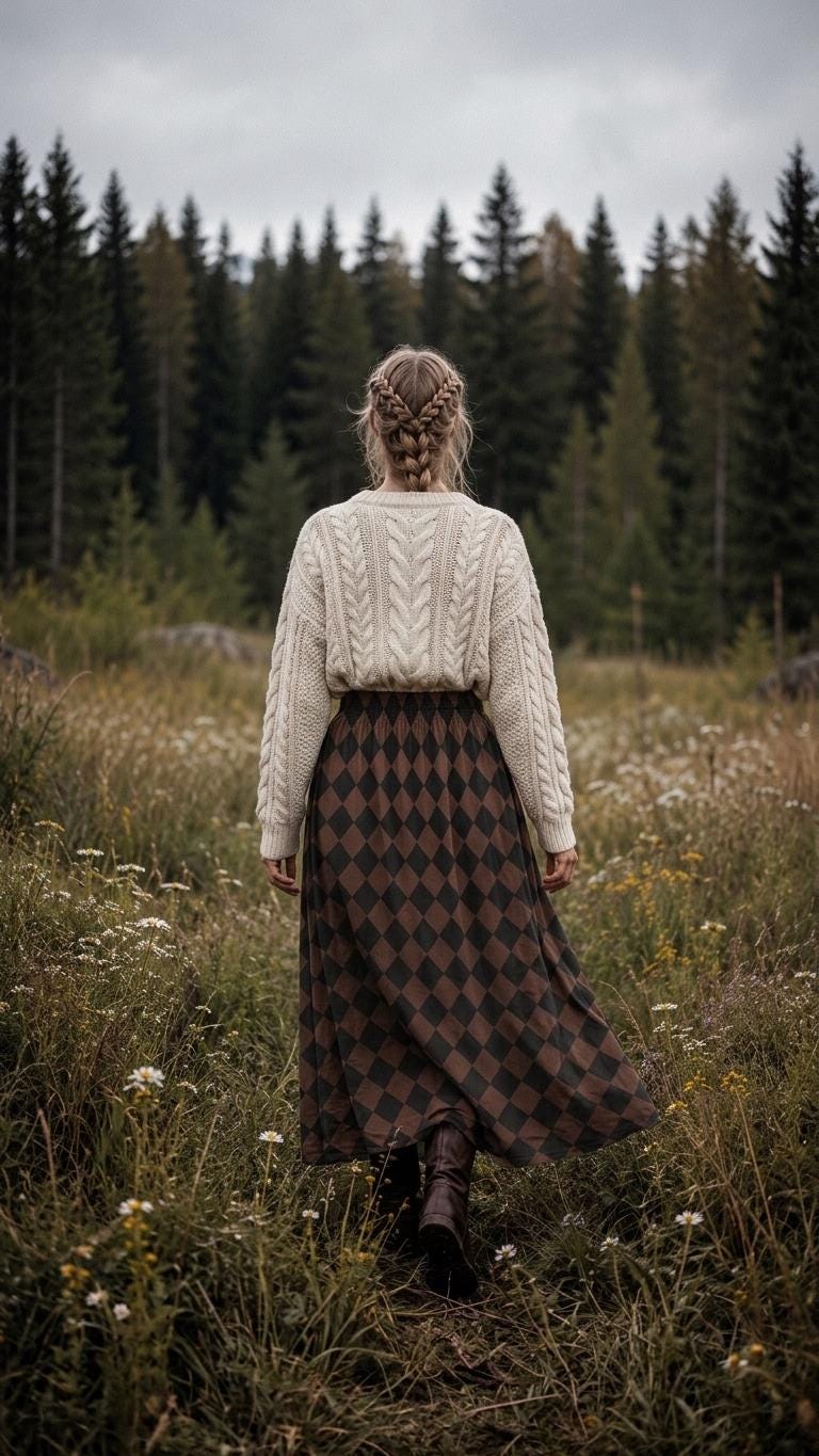 Brown Diamonds High Waist Maxi Skirt, Vintage Inspired Boho Long Skirt