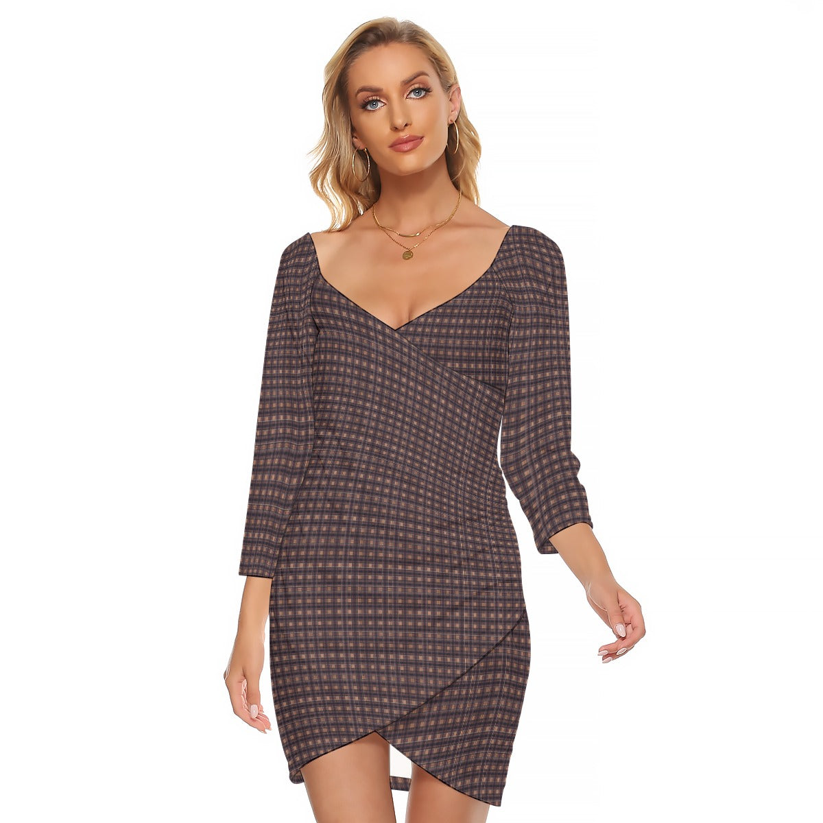off shoulder tartan dress Tartan Print Off-Shoulder Ruffle Dress Online Vastranand