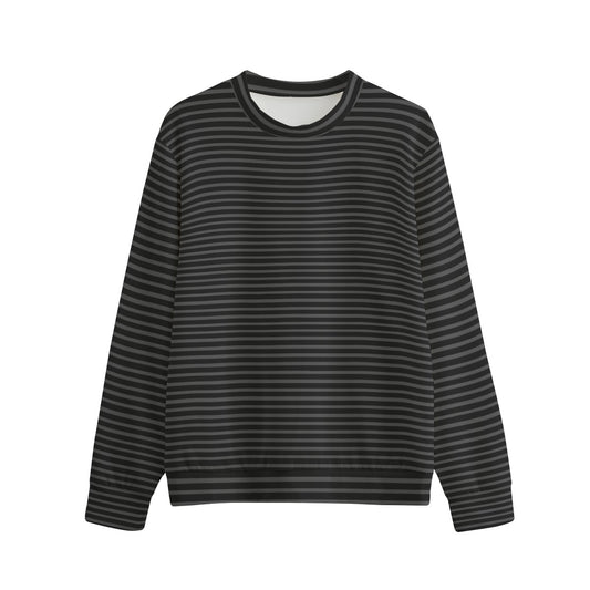 Vampire Art 100% Cotton Retro Stripes in Black Unisex Sweatshirt Jumper | 310GSM Cotton