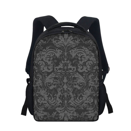 Vampire Art Black Grunge Damask Student Backpack available in 3 sizes
