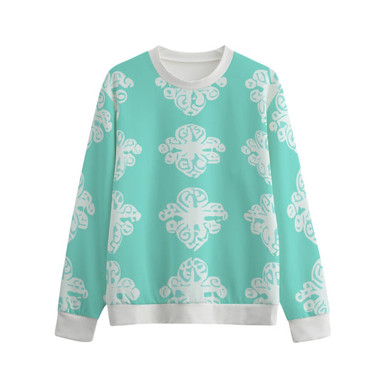 Vampire Art 100% Cotton Christmas Snowflakes in Turquoise Unisex Sweatshirt Jumper | 310GSM Cotton