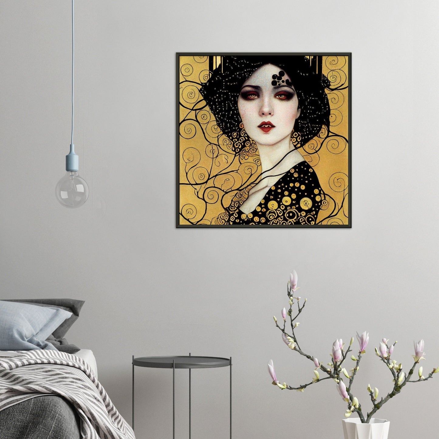 Vampire Art Art Deco Vampire - Premium Matte Paper Metal Framed Poster - 70x70cm (28x28inch)