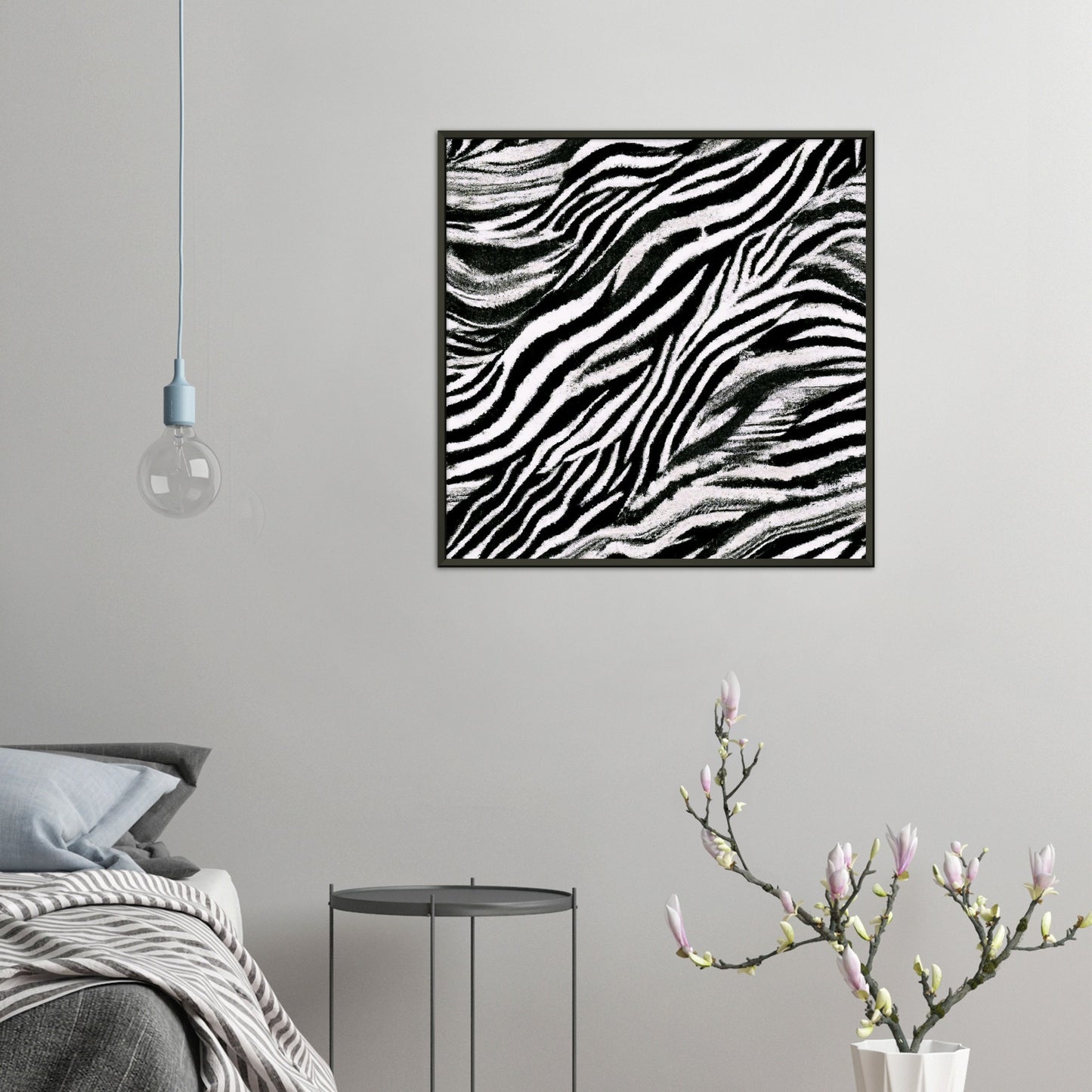 Vampire Art Grunge Zebra Premium Matte Paper Metal Framed Poster