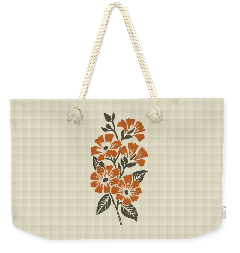 Vampire Art Retro Surfy Flowers - Large Tote Beach Bag