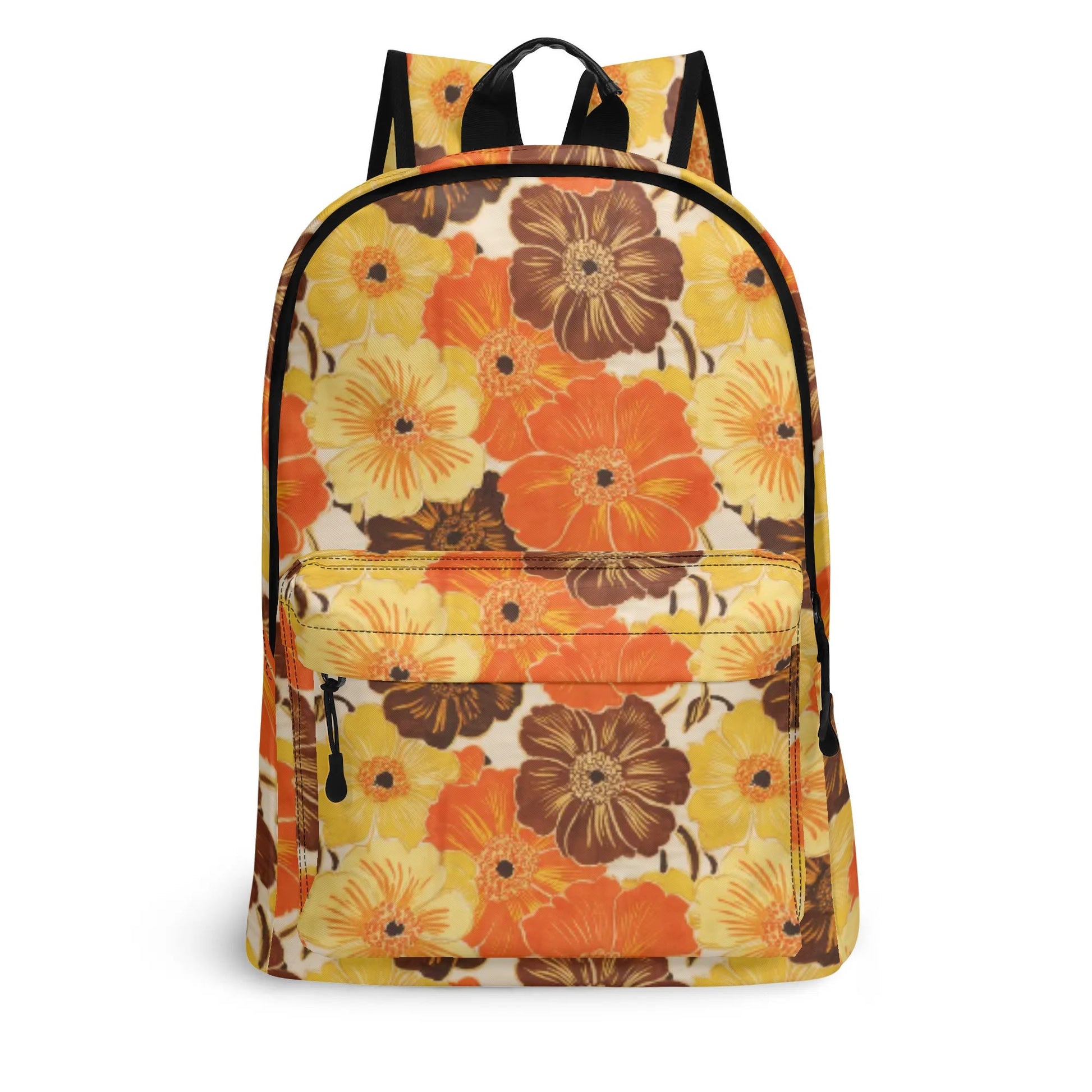 backpack twill leather Vampire Art Retro Chic Vegan Leather 17 inch Back to School Twill Back