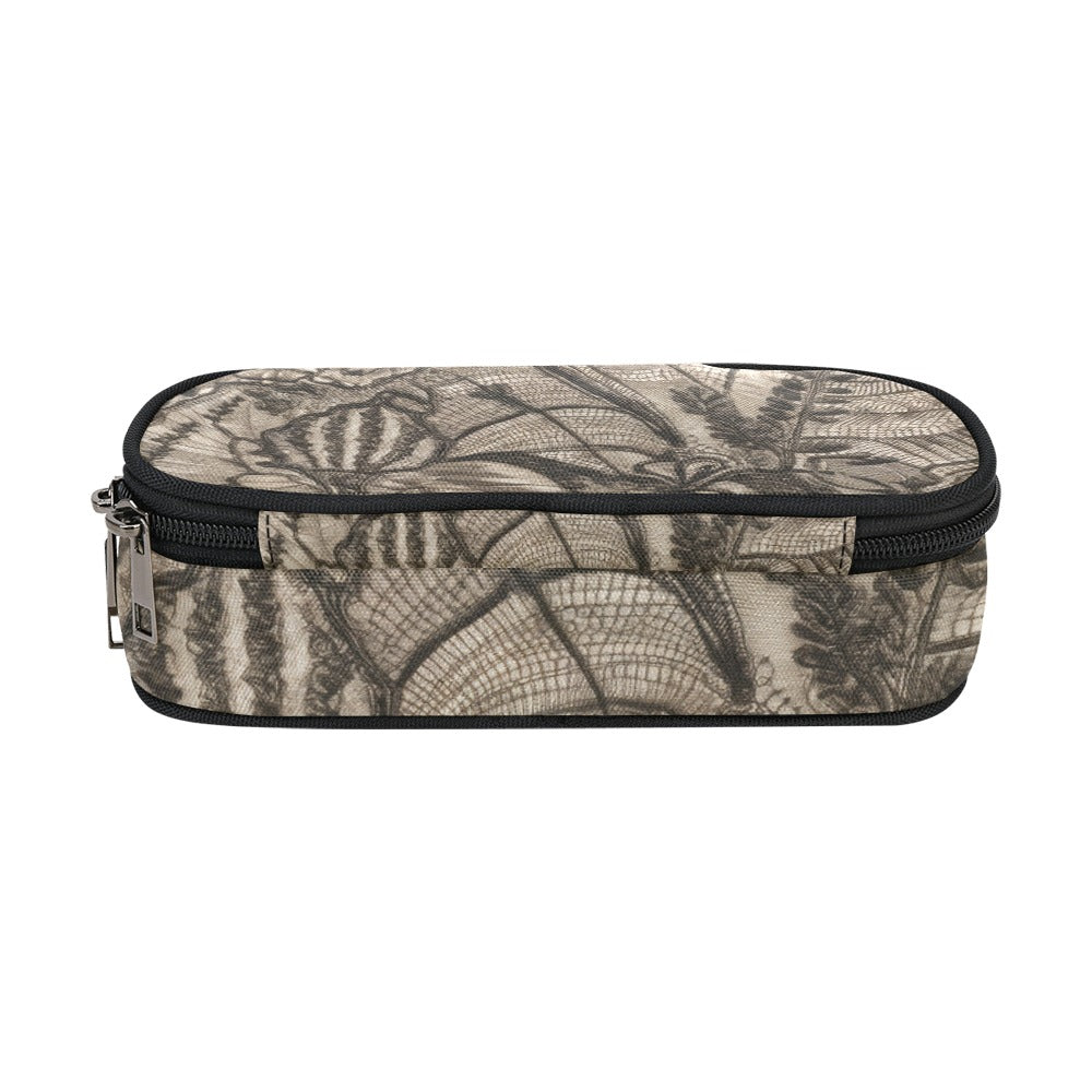 Vampire Art Studio Caddy: Deluxe Pencil Pouch - Victorian Lace Print in Black and Beige