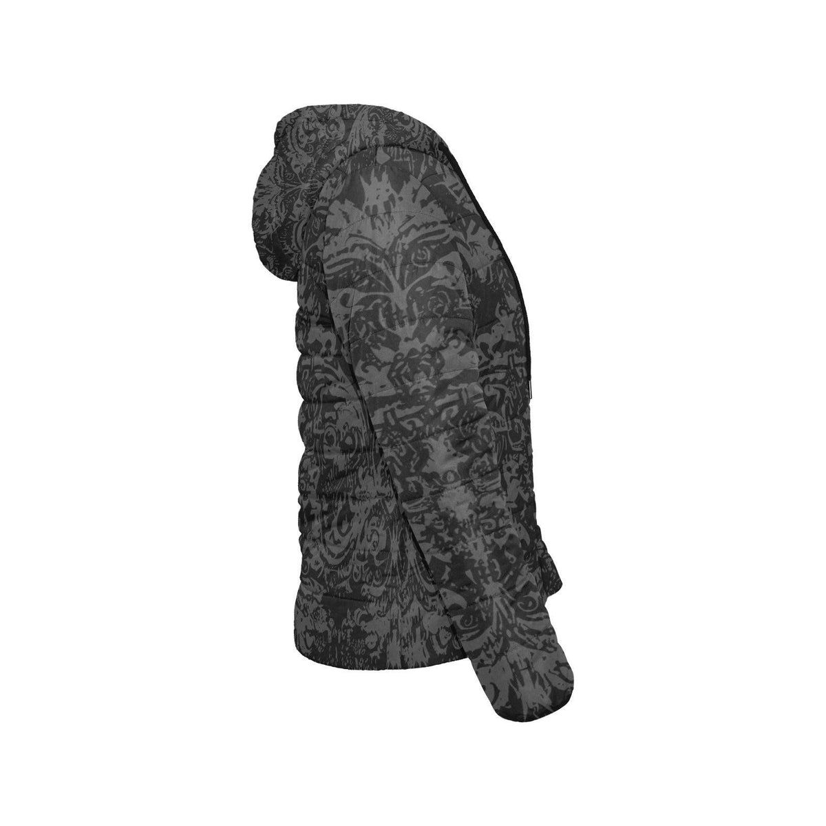 Vampire Art Urban Gothic Lightweight Padded Hooded Jacket – Unique Grunge & Vintage-Inspired Prints, S–2XL