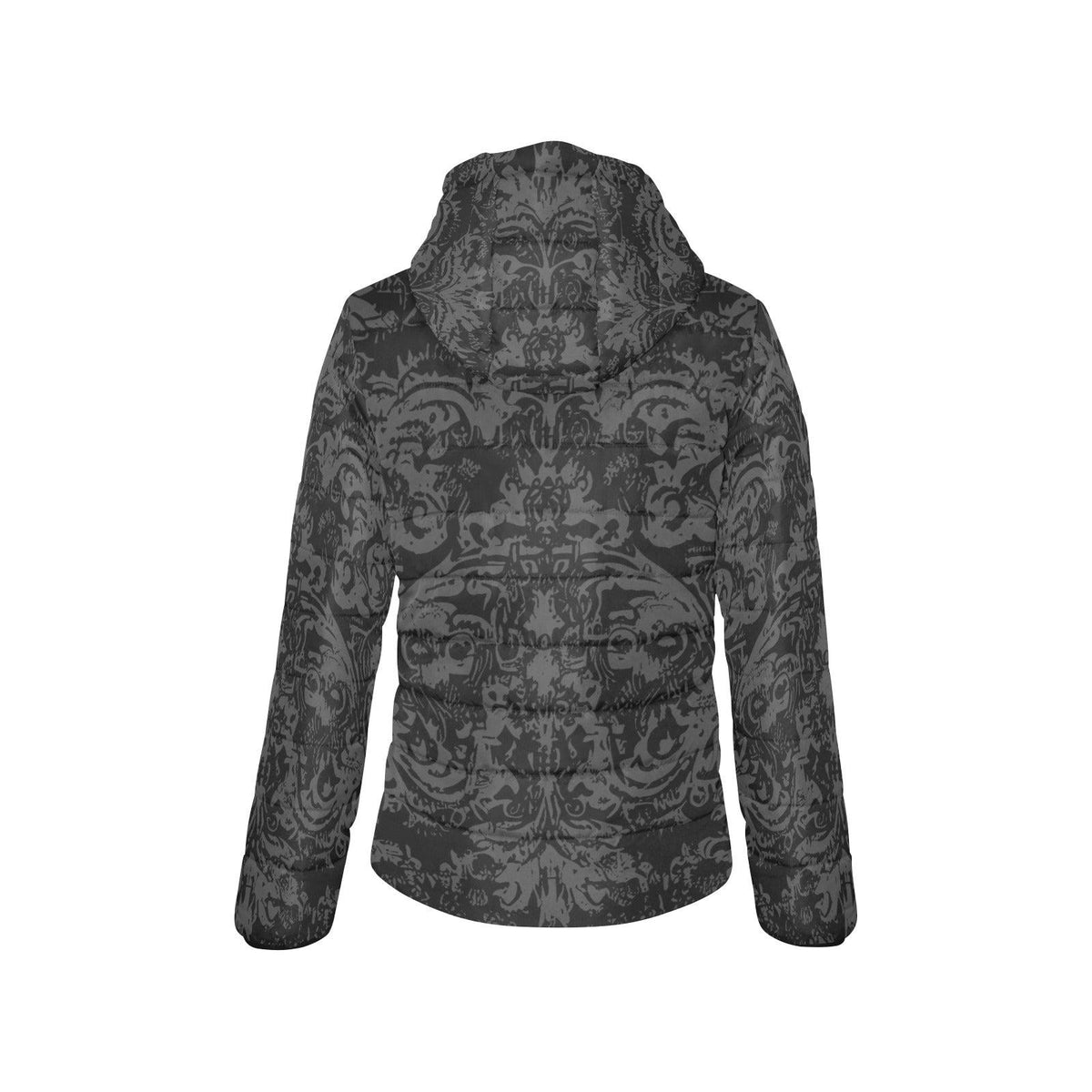 Vampire Art Urban Gothic Lightweight Padded Hooded Jacket – Unique Grunge & Vintage-Inspired Prints, S–2XL