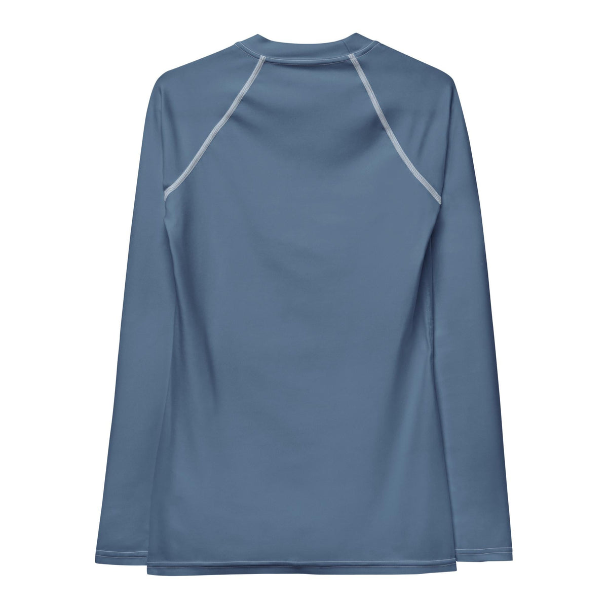 Grungy Petrol Blue Long-Sleeve Rash Guard, Sun Protection