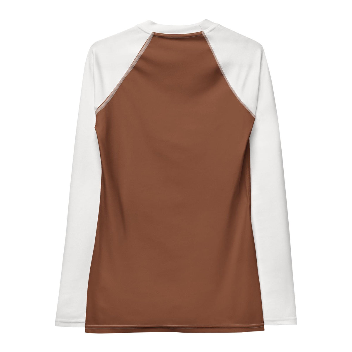 Retro Surf 70s Long-Sleeve Swim-Shirt, Rash-Guard, Sun Protection, Brown Vintage Colours (Top only)