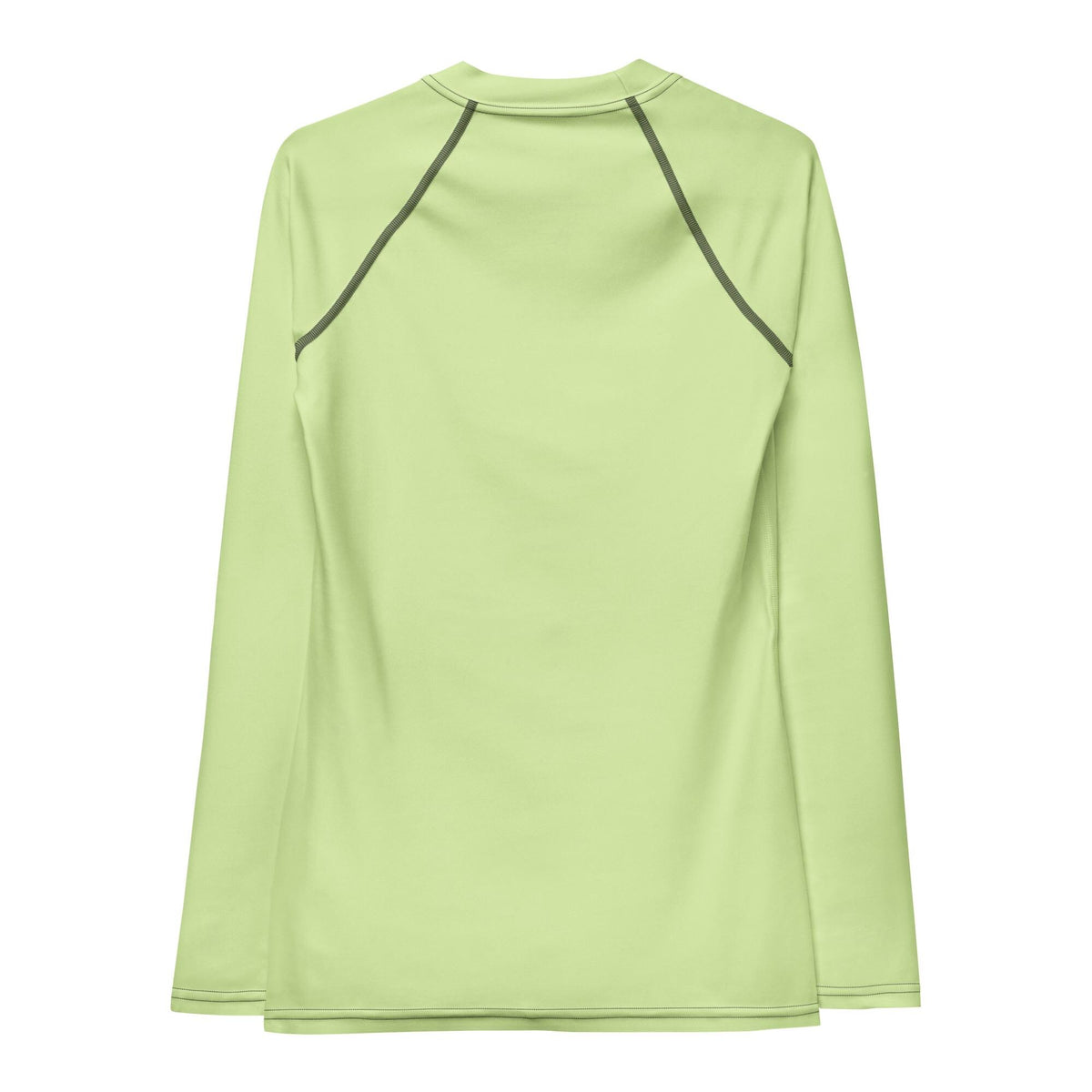 70s Retro Surf Swim Shirt, Long Sleeve Rash Guard, Light Lime Green