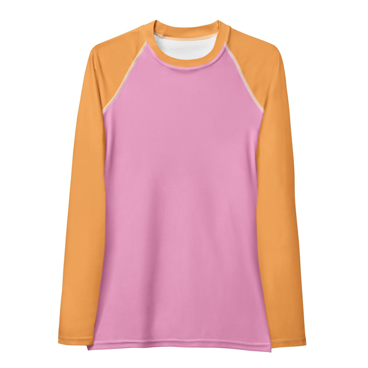 Retro Surf Long Sleeve Rash Guard - 70s Two-Tone Swim Shirt