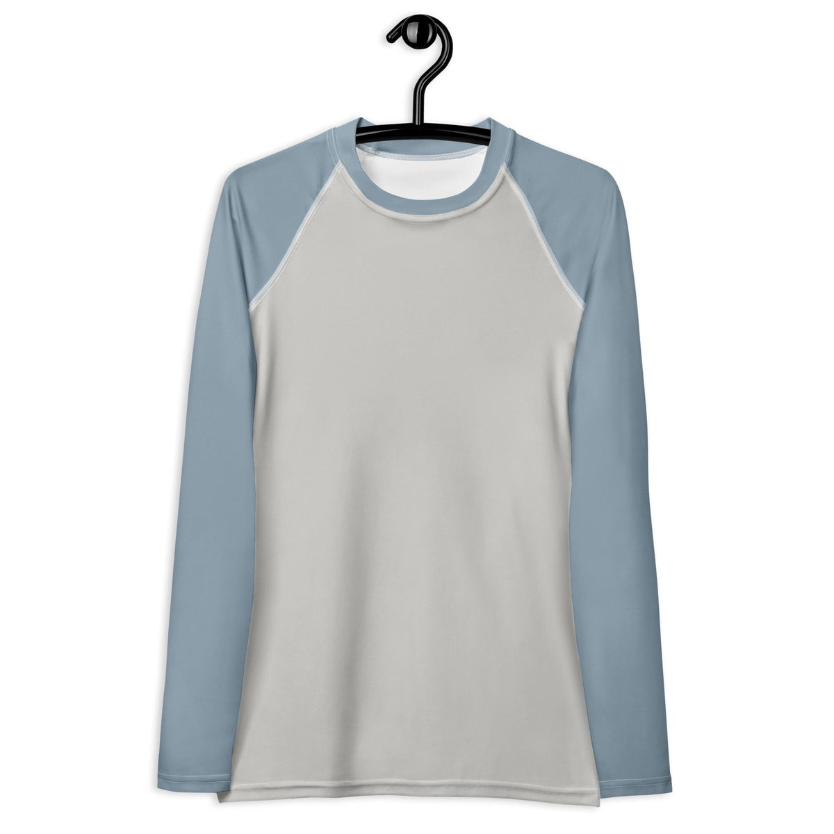 Retro Surf Long Sleeve Rash Guard, Misty Blue Grey