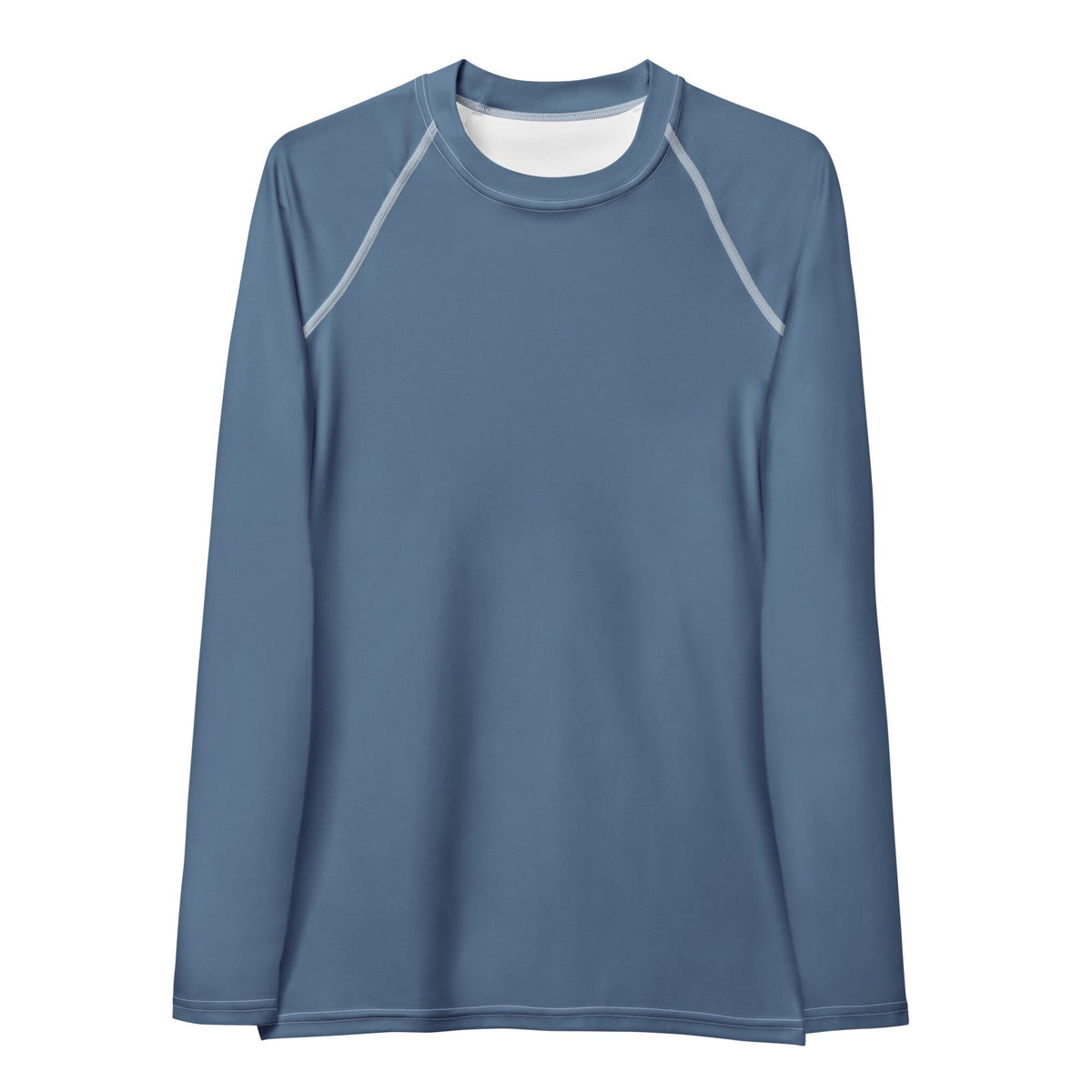 Grungy Petrol Blue Long-Sleeve Rash Guard, Sun Protection