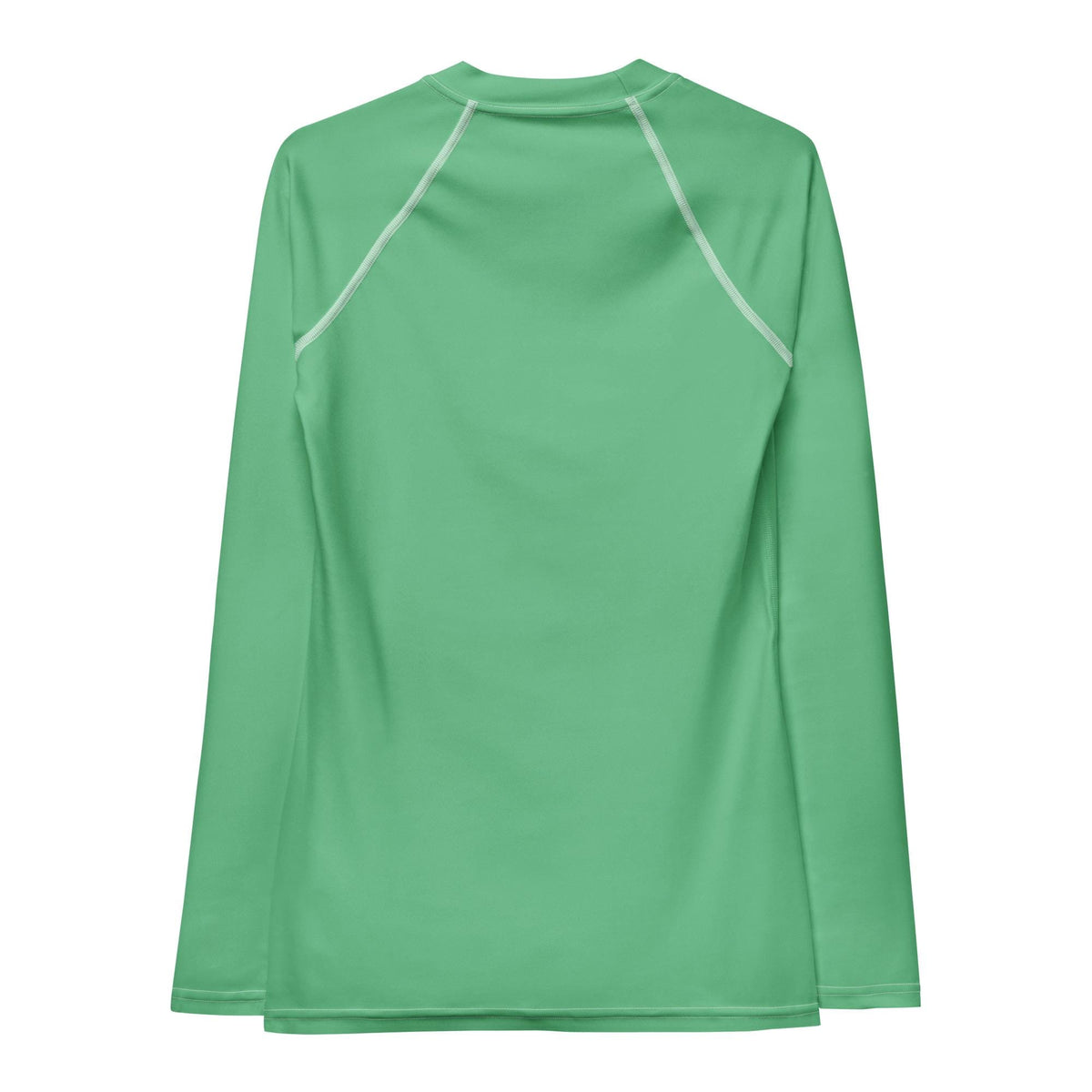 Retro Surf Long-Sleeve Swim-Shirt, Raglan Rash-Guard Sun Protection, Vintage Seafoam Malibu Green (Top Only)