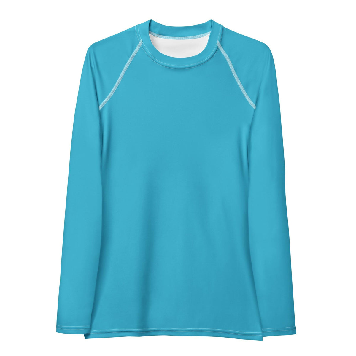 Retro Turquoise Surf Shirt, Long Sleeve Rash Guard, Sun Protection