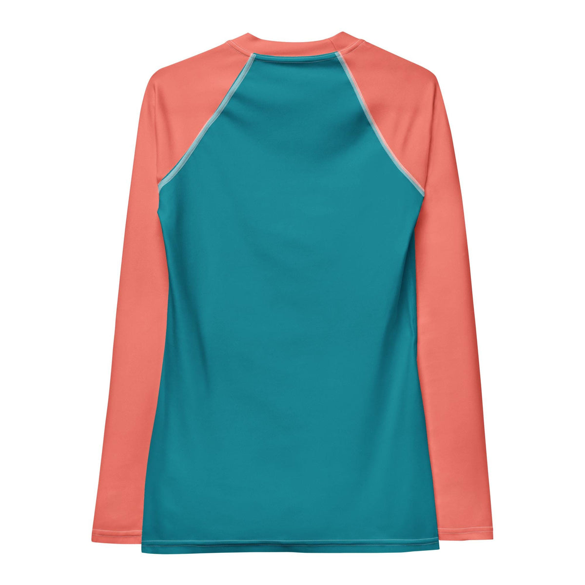 Retro 70s Surf Long Sleeve Rash Guard, Two-Tone Swim Shirt