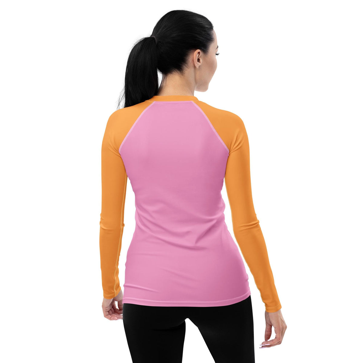 Retro Surf Long Sleeve Rash Guard - 70s Two-Tone Swim Shirt