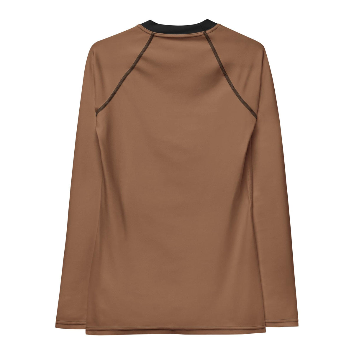 Retro Surf Swim Shirt, Brown Raglan Rash Guard, Sun Protection