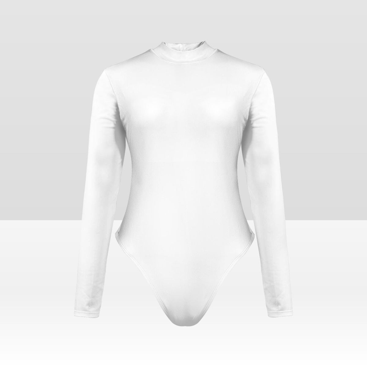 White Long Sleeve Swimsuit, Back Zipper Coquette Soft Goth, Lightweight & Sheer, Soft Chest Pads