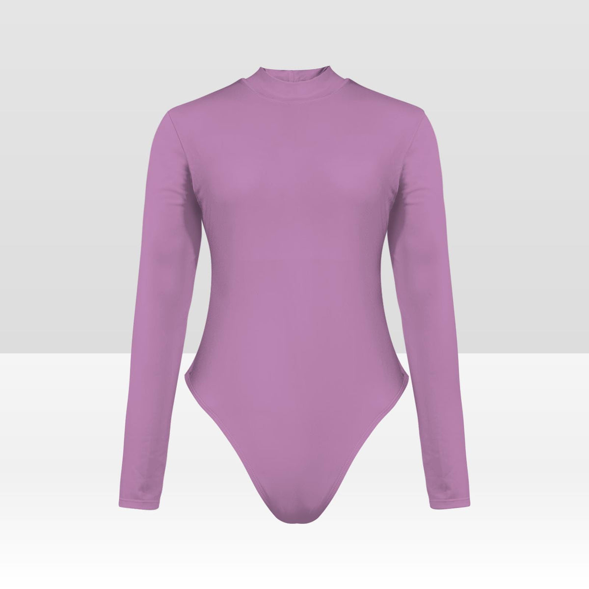 Long-Sleeve Open-Back One-Piece Surf Swimsuit | Lined Front, Removable Padding | Violet