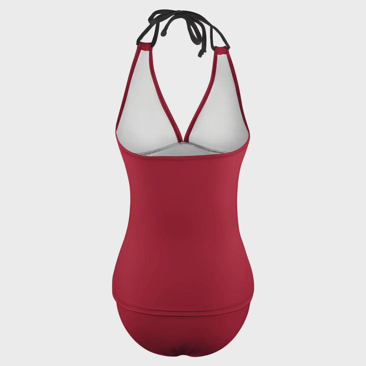 Retro Chic Classic Active Split Surf Tankini Swimsuit - Burgundy & Other Colours