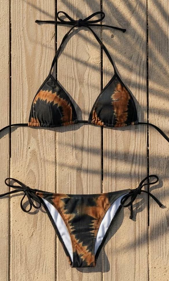 Tie-Dye Bikini - Earthy Boho Festival Swimsuit - Many Styles