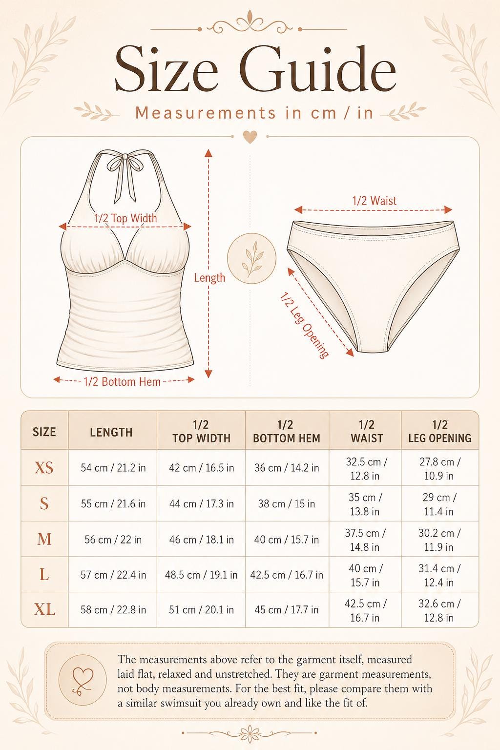 Retro Seventies Adjustable Tankini | V-Neck Split Two-Piece Halter Swimsuit | Vintage Daisy Brown Print