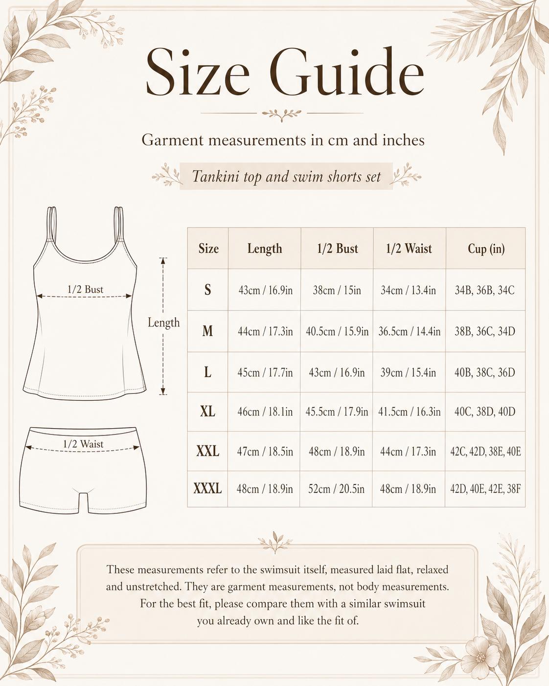 Mod Retro Style Flowy Halter Tankini Set – Two-Piece Swimsuit Set with Boyshorts