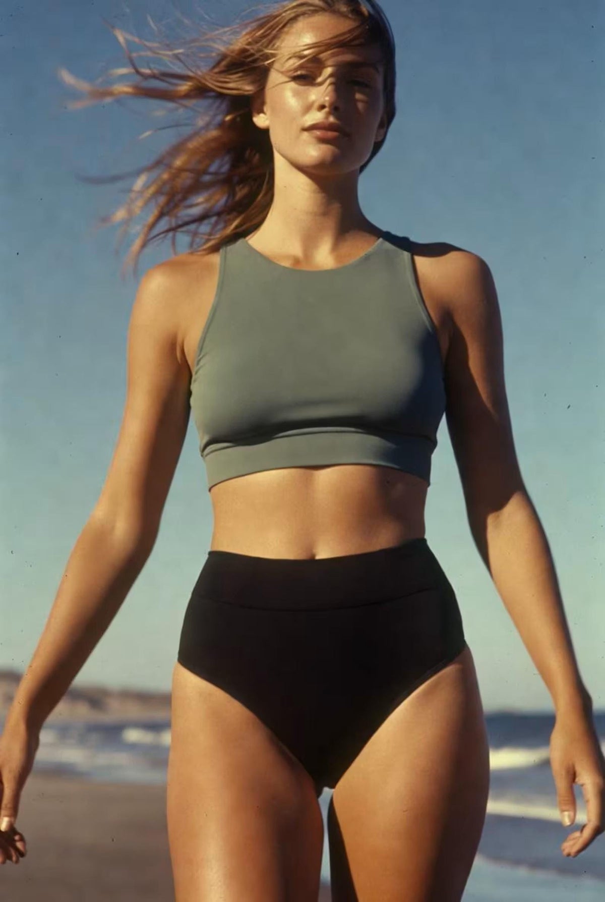 Racerback Bikini: High-Waisted Retro Two-Piece Swimsuit in Various Colours