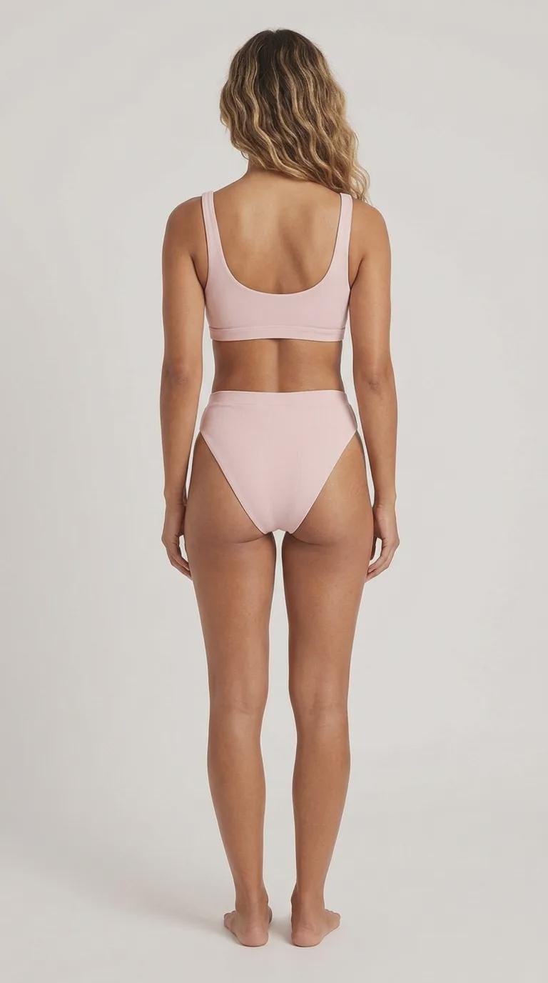 Pink Sporty Sexy Bikini – High-Waisted Swimsuit, Scoop-Neck Crop-Top, Flattering High-Leg