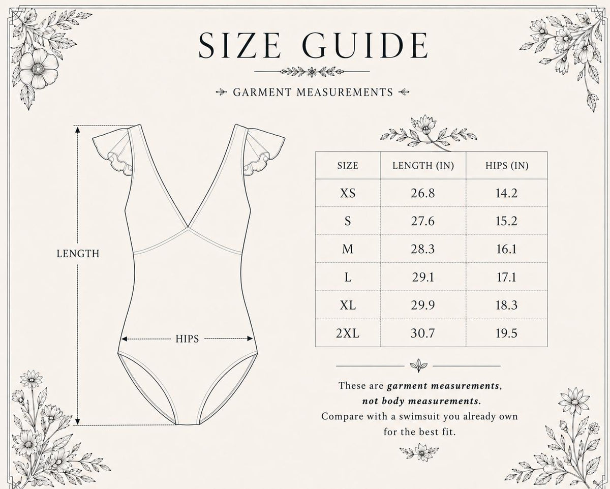 Stylish Retro Deep V-Neck Ruffle Sleeve One-Piece Swimsuit, Psychedelic Sixties Groovy Print