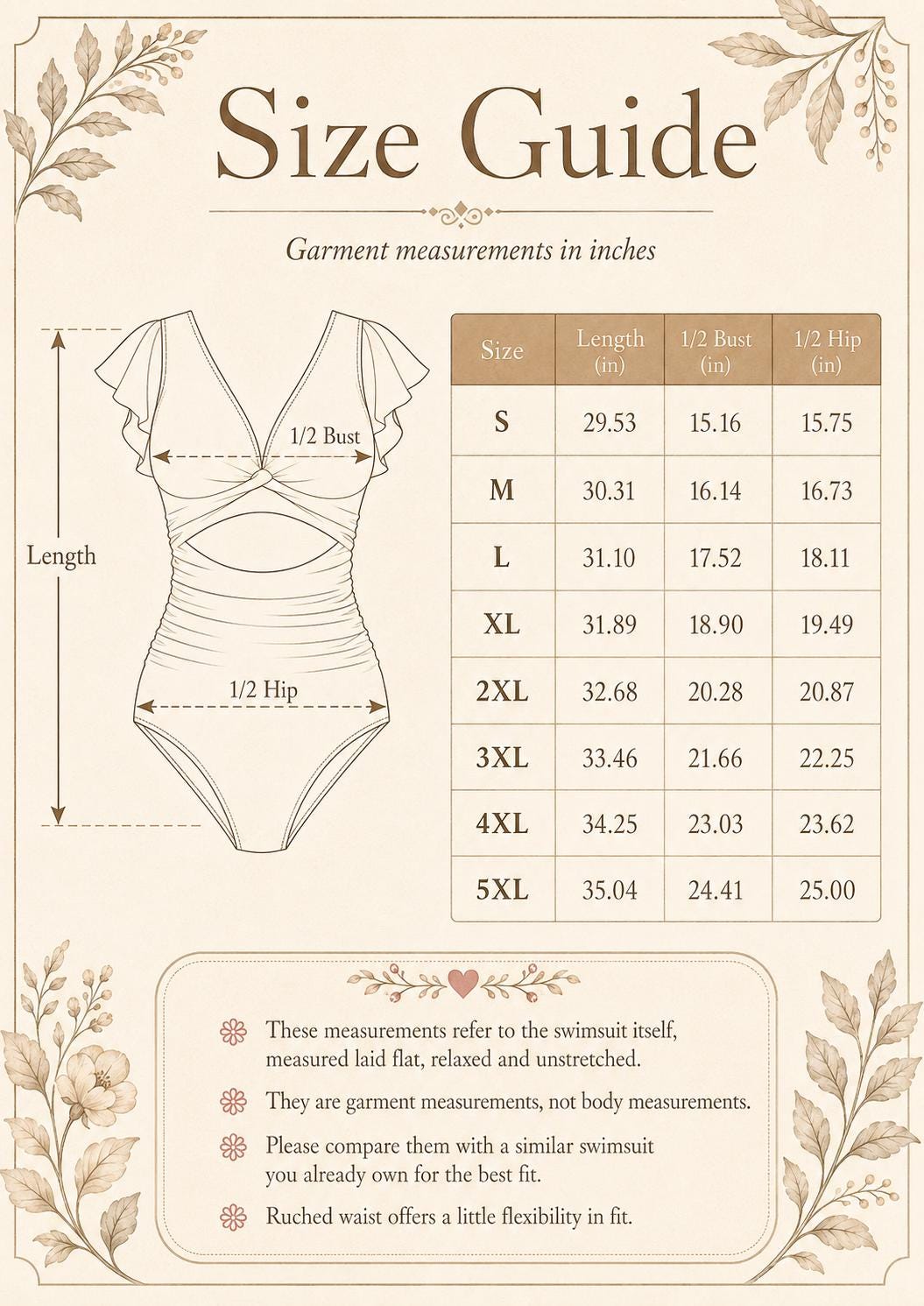 Vintage-Inspired Frill V-Neck Ruffle One-Piece Retro Swimsuit, Padding & Tummy Control, Teal Mid-Century Flowers