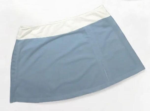 French Blue and White Retro Tankini Skirt 3-Piece Swim Set