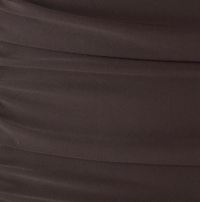 Retro Ruched Supportive Lined One-Piece Swimsuit, Espresso Brown