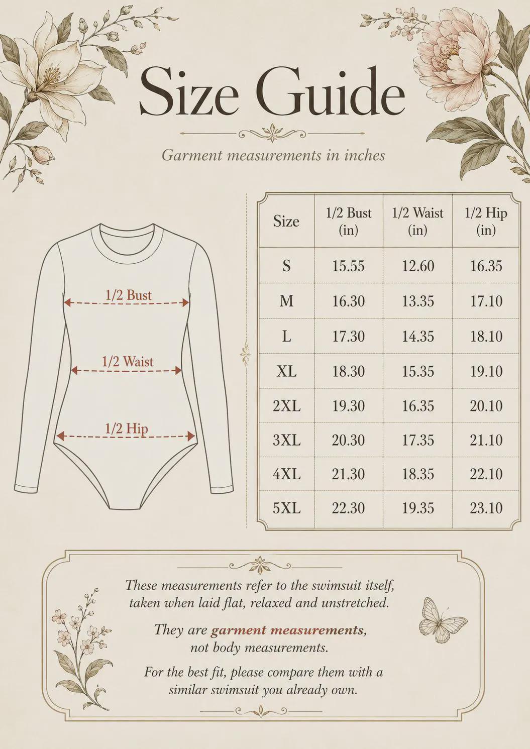 Mod-Style Long-Sleeve One-Piece Swimsuit - Back-Zipper - Lightweight & Sheer - Soft Chest Pads - Stripes