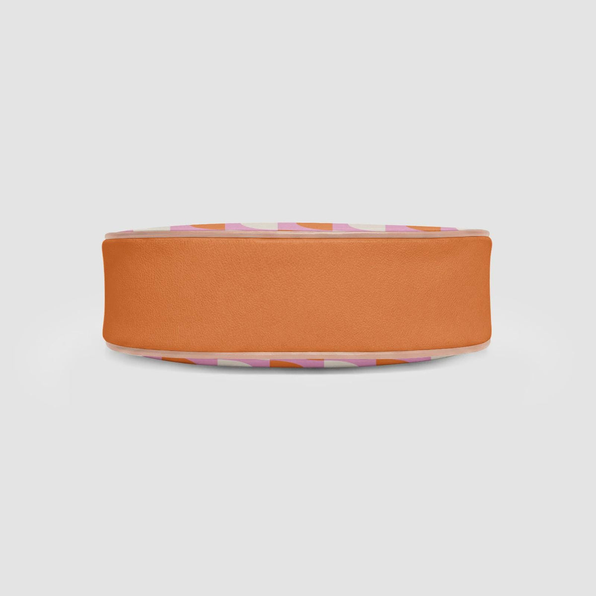 Retro Boho Crescent Underarm Bag - Mid-Century Groovy Pattern - Peach