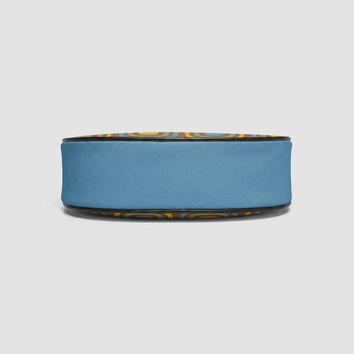 Retro Boho Crescent Underarm Bag - Mid-Century Blobs - Peach or Black Details