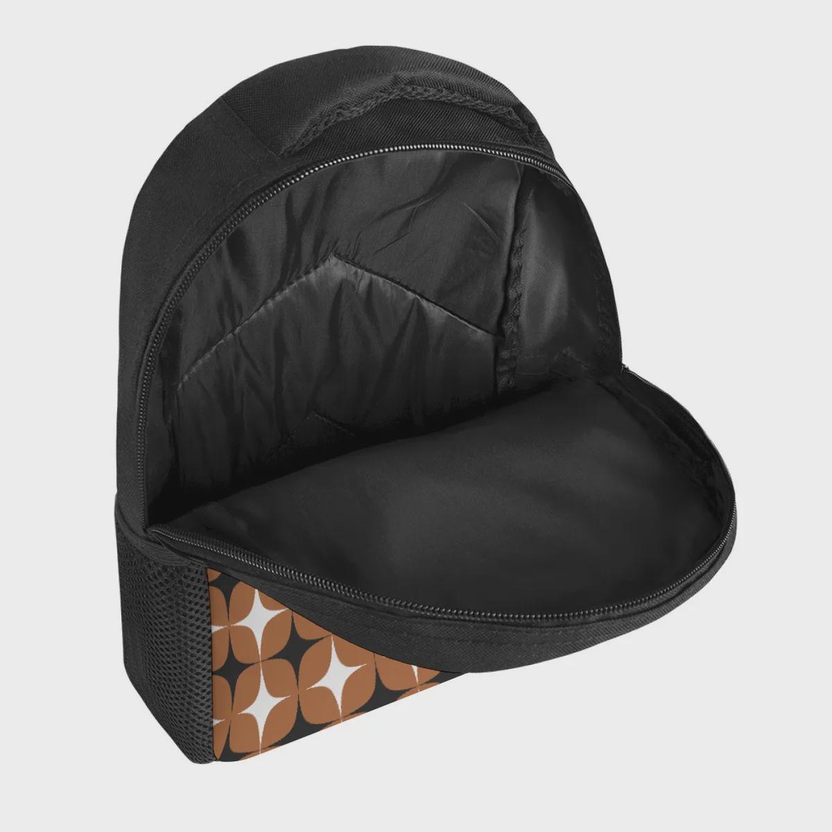 Vampire Art Mid Century-Inspired Student Backpack available in 3 sizes - Terracotta Brown