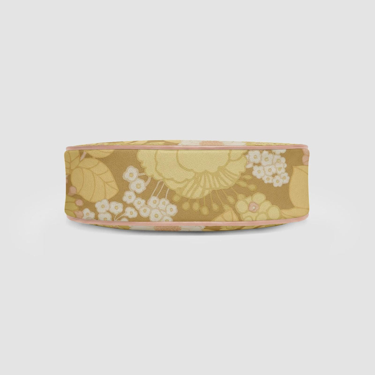 Retro Boho Crescent Underarm Bag - Faded 1970s Memories - Peach