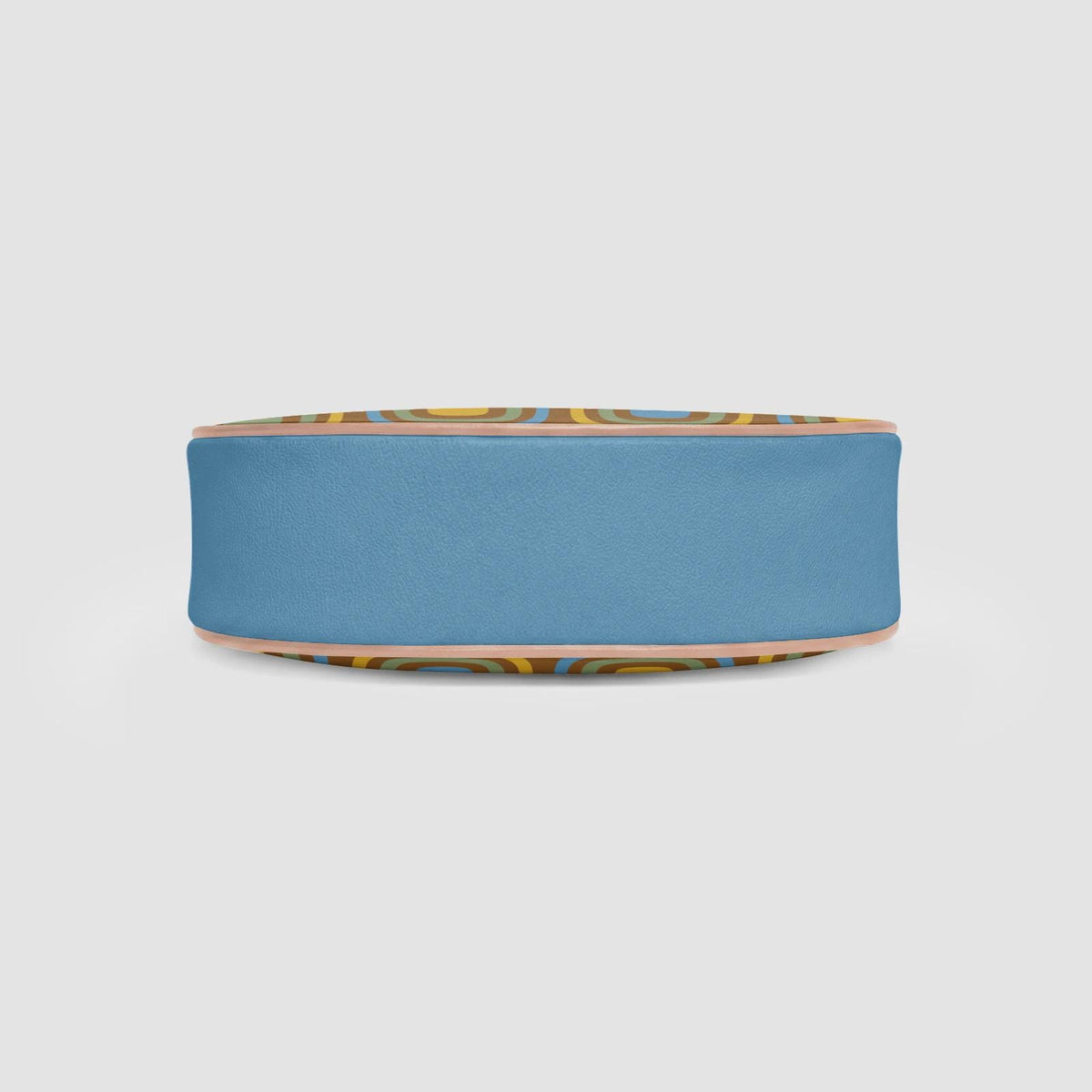 Retro Boho Crescent Underarm Bag - Mid-Century Blobs - Peach or Black Details