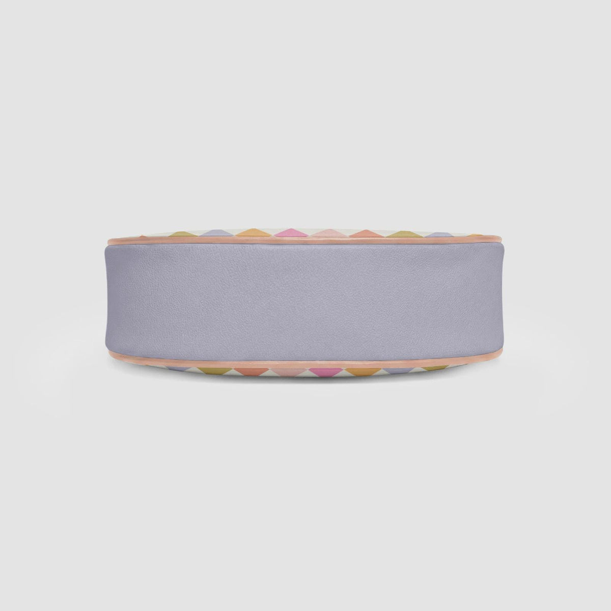 Retro Boho Crescent Underarm Bag - Mid-Century Delicate Argyle - Peach Details