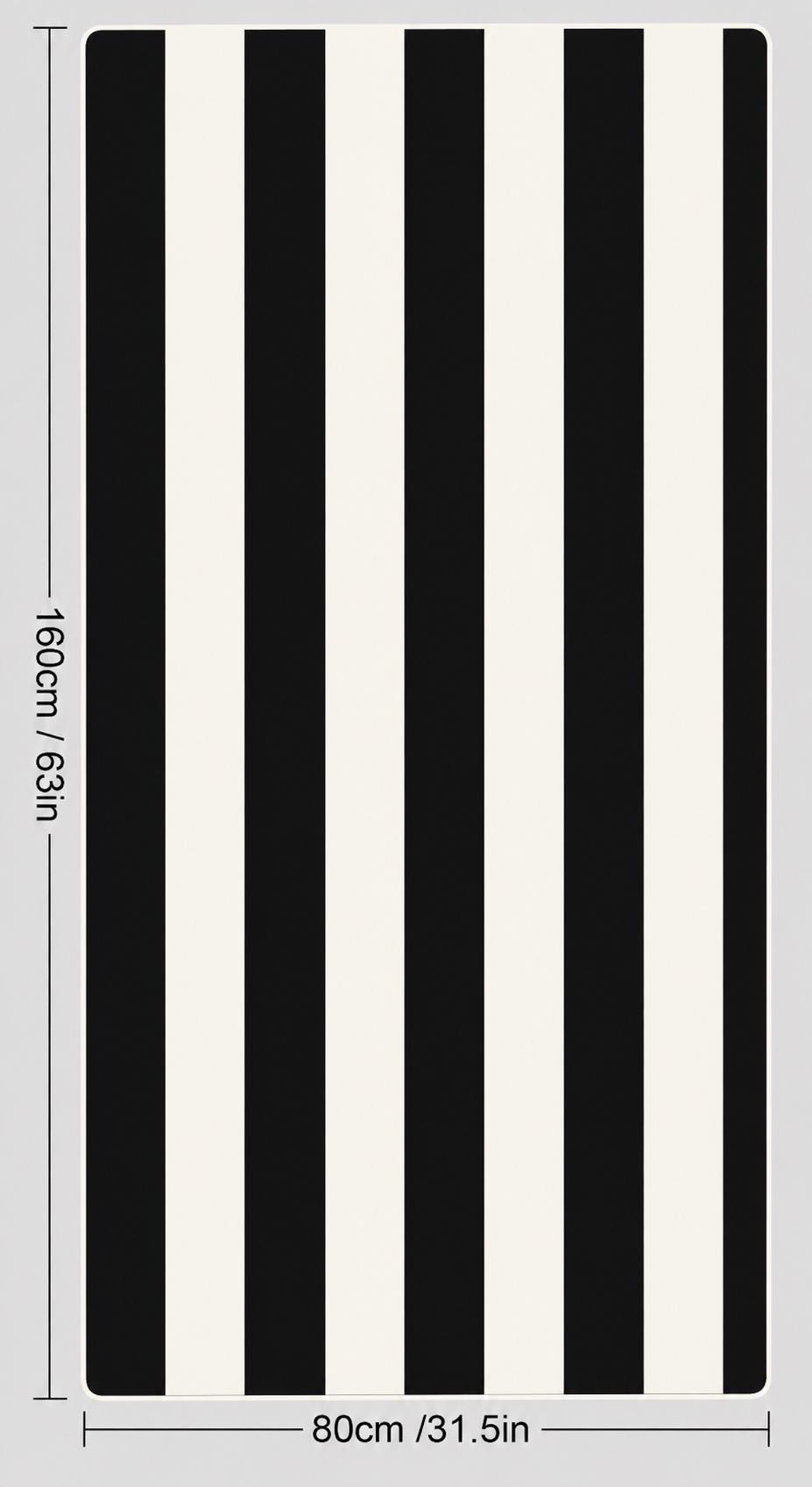 Retro Monochromatic Black Beach Towel, Large Vintage-Style Polyester Quick-Dry Terry Pool Towel, Various Designs