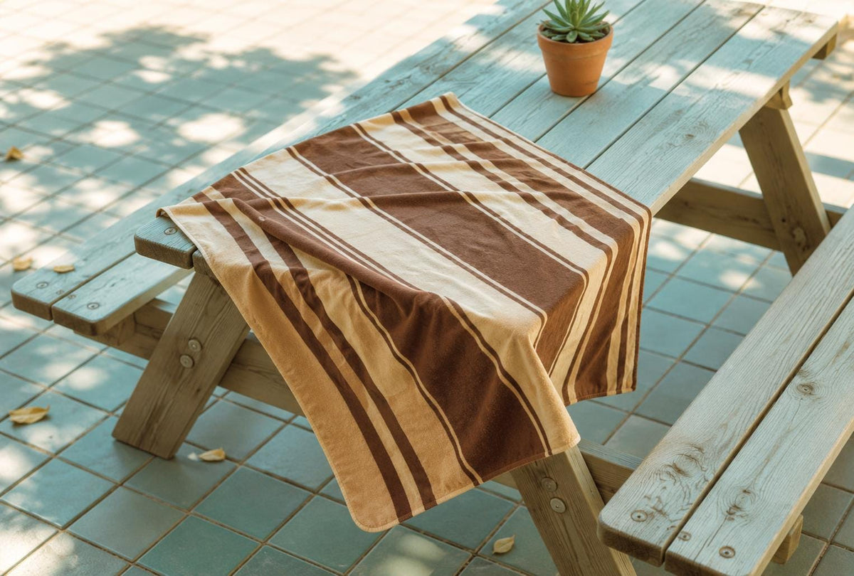 Retro 70s Beach Towel, Large Vintage-Style Polyester Quick-Dry Terry Pool Towel, Various Designs