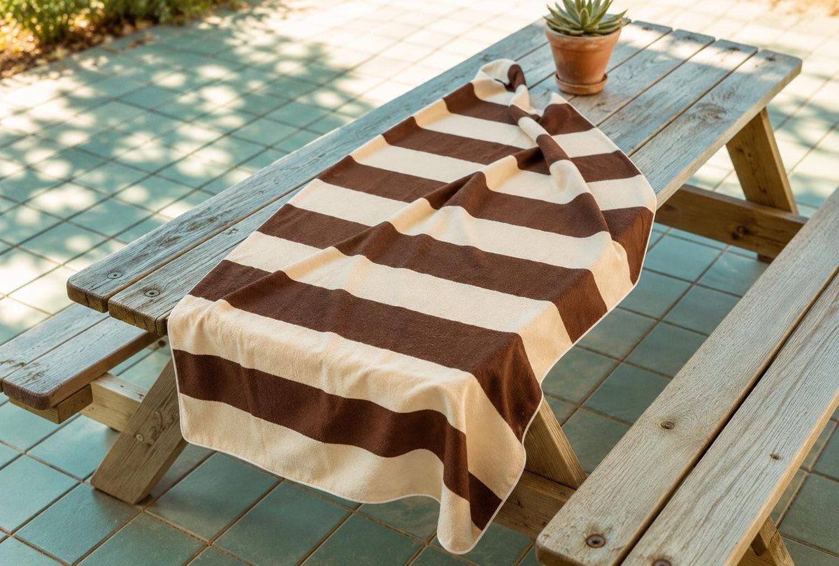 Retro 70s Beach Towel, Large Vintage-Style Polyester Quick-Dry Terry Pool Towel, Various Designs