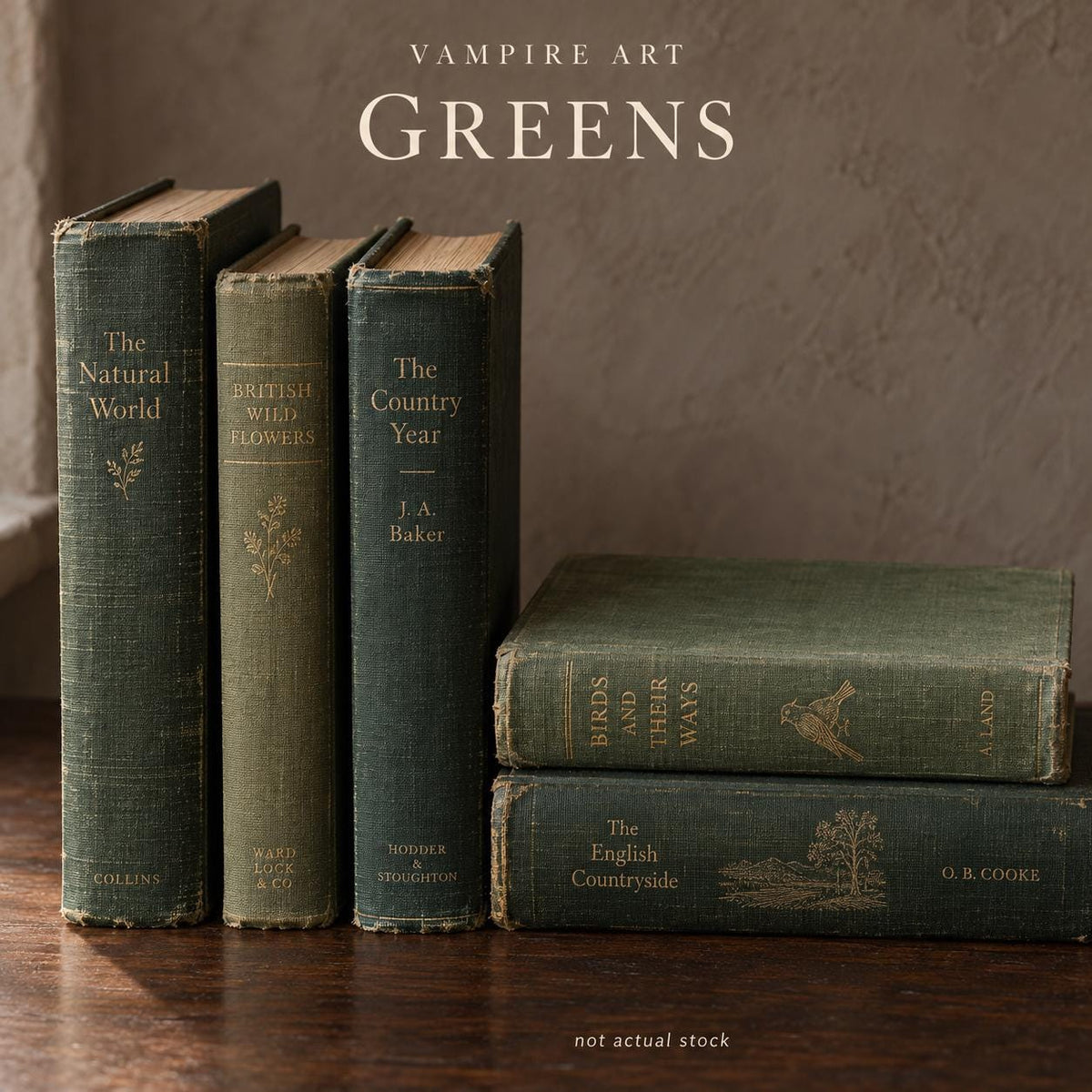 Vintage Book Bundles by Colour, Dark Academia Decor, Decorative Hardback Books, UK