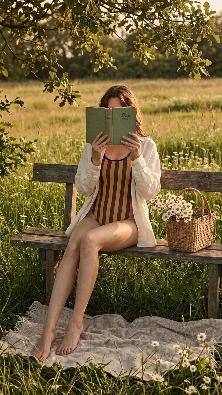Country Chic Retro Sunflower Maroon & Yellow Striped One-Piece Swimsuit - Cottagecore Tank-Style Active Bathing Suit