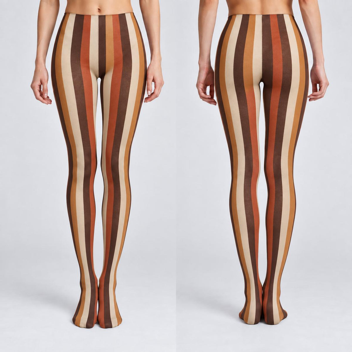 Retro Patterned Tights 2-Pack, Mix and Match Designs, Lightweight Stretch Hosiery